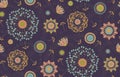 Seamless floral pattern. Primitive ornament Royalty Free Stock Photo